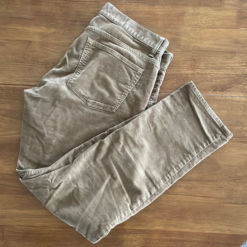 J Crew 484 Fit Corduroy Pants 32 x 30 Tan